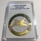 F-16 FIGHTING FALCON Challenge Coin-United States AIR FORCE USAF-w/Case A35
