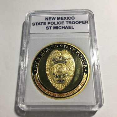 NEW MEXICO STATE POLICE TROOPER Challenge Coin with case 40mm P-80