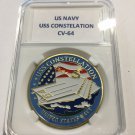 USS Constellation CVN-64 Challenge Coin USN-US NAVY 40mm w/case N-2
