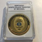 KENTUCKY STATE Police Trooper Challenge Coin St Michael Prayer/Case P75
