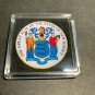 NEW JERSEY (NJ) State Seal Challenge Coin Colorized USA w/Case #366