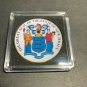 NEW JERSEY (NJ) State Seal Challenge Coin Colorized USA w/Case #366