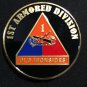 US ARMY Challenge Coin 1ST ARMORED DIVISION "OLD IRONSIDES" with Case!
