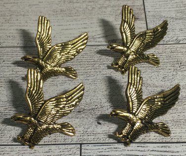 Vintage American Bald Eagle Pin-Antique Gold Finish-Estate Lot of 4