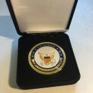 UNITED STATES NAVY USN VETERAN Challenge Coin LARGE 45MM with/Box N-30B