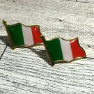 2X ITALIAN Flag Pin Representation Brooch Pin-Festival Pins