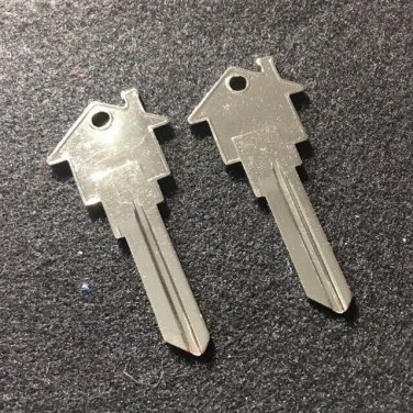 KWIKSET NICKEL House Shaped Key Blank KW-1 KW-10 KW-11 <2 Pack>