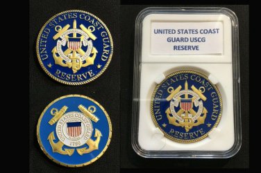 Coast Guard RESERVE Challenge Coin USCG-US Coast Guard w/Case CG4