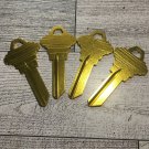 4 Schlage SC-1 Shiny Gold Lightweight Aluminum Titanium Key Blanks
