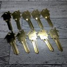 10 Schlage SC-1 House Shaped Easy Find Key Blank Brass