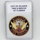 ATLANTA GA FIRE & RESCUE Challenge Coin St Florian Prayer w Case! F18