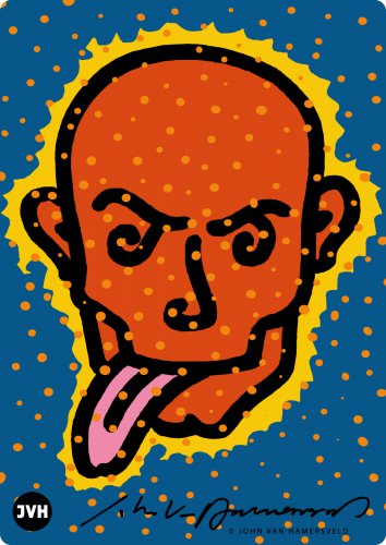 INDIGO PUNK SKULL-John Van Hamersveld (PostFuture) Collectible NFT Art #556/929