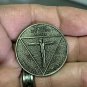 Satanic Pentagram Devil Goat Head SILVER Good Luck Heads Tails Challenge Coin