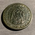 GRIM REAPER "Cross to Bear" Skull Novelty Good Luck Heads Tails Challenge Coin