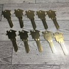 KWIKSET KW-11 House Shaped Key Blank 6 Pin Brass 10 PK Maintenance RE Agency