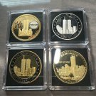 9/11 Challenge Coin Set of 4 20th Anniversary "United We Stand" NY-Boston Strong