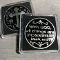 Mark 10:27 Prayer Positivity Challenge Coin "With God, All Things are Possible"