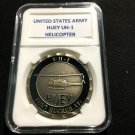 Huey Helicopter UH-1 Ft. Rucker Army Challenge Coin With Coin Slab! A-3