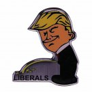 2022 Funny Joke Gag Pin of President Donald Trump Peeing on Liberals Great Gift