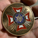 VFW War Veterans US Military Challenge Coin LARGE 2" Coin Copper/Brass NICE!