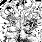 TOPPS NFT GODZILLA Mark Frank Mural Art - INK - Ghidorah 4 of 5 **RARE** #129