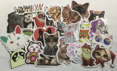 Cats cute Fun Stickers 25 Pack-Combined Shipping! Sticker Pack #15