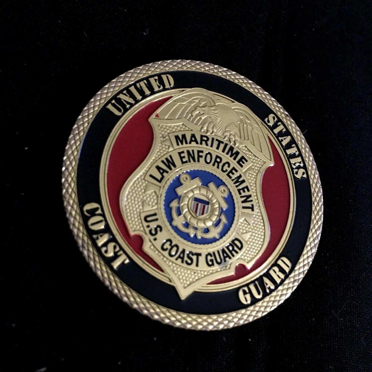 MARITIME LAW ENFORCEMENT Challenge Coin USCG-US Coast Guard Gold CG2