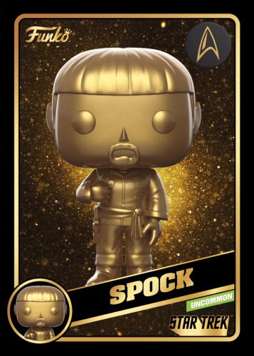 Star Trek Funko Digital NFT - SPOCK - Uncommon Ghost Gold - Mint  592 of 3114