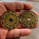 2X-Good Luck Zodiac Prosperity Feng Shui Coin Pendant/Charm Large Size Bronze