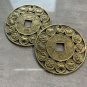 2X-Good Luck Zodiac Prosperity Feng Shui Coin Pendant/Charm Large Size Bronze