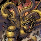 TOPPS GODZILLA Mark Frank Mural Art-Color-Ghidorah 4 of 5 **SUPER RARE** #49/414