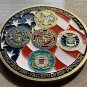 US Military Eagle Challenge Coin "THANK YOU" ARMY-NAVY- AIR FORCE COAST GUARD US