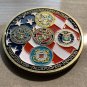 US Military Eagle Challenge Coin "THANK YOU" ARMY-NAVY- AIR FORCE COAST GUARD US
