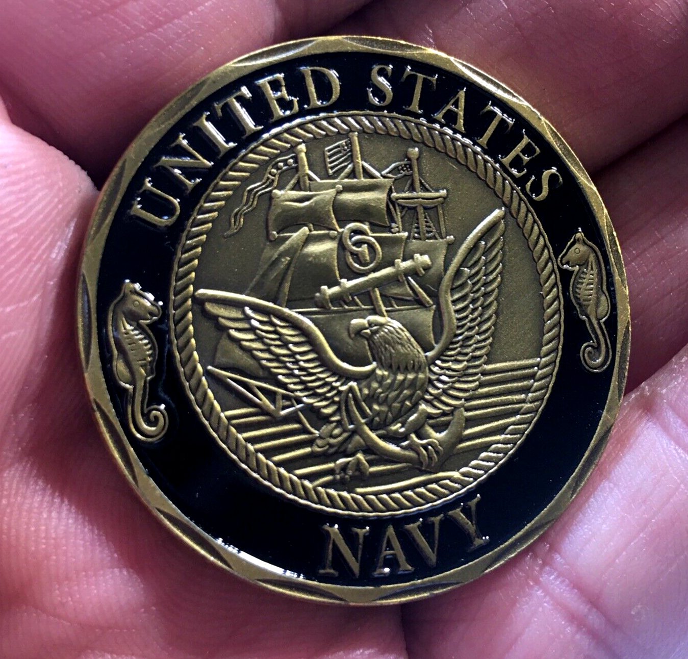 Shellback United States Navy Marine Corps USN USMC Challenge Coin BRONZE