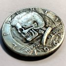 Kennedy Cool Skull Novelty Heads Tails Challenge Coin Antique Finish