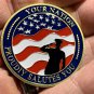 US Military Eagle Challenge Coin "THANK YOU" NAVY-ARMY- AIR FORCE COAST GUARD US