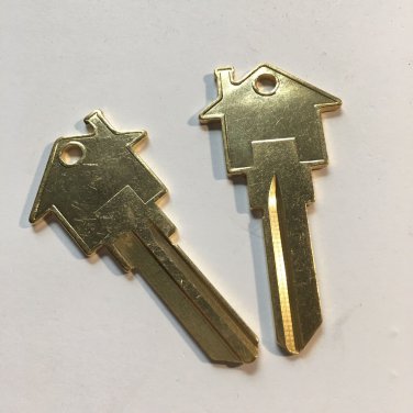 SCHLAGE SC1 House Shaped Key Blank Brass 2 PACK Easy Find Keys