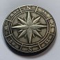 8 Point Compass Gothic Challenge Coin-Lucky Pocket Heads Tails Flip Token