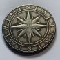 8 Point Compass Gothic Challenge Coin-Lucky Pocket Heads Tails Flip Token