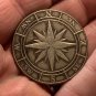 8 Point Compass Gothic Challenge Coin-Lucky Pocket Heads Tails Flip Token