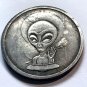 Greetings Earthlings Alien Challenge Coin Lucky Pocket Heads Tails Flip Token