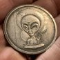 Greetings Earthlings Alien Challenge Coin Lucky Pocket Heads Tails Flip Token