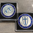 KNIGHT'S TEMPLAR Freemason Knight Premium Silver Challenge Coin 40mm Case DEALS!