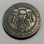 NEW! Skull Skeleton See-Hear-Do No Evil Lucky Heads Tails Challenge Coin