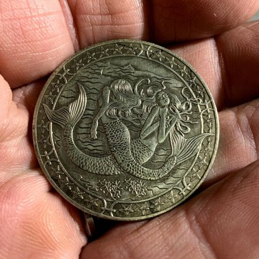 PISCES Celestial Constellation Novelty Good Luck Heads Tails Challenge Coin