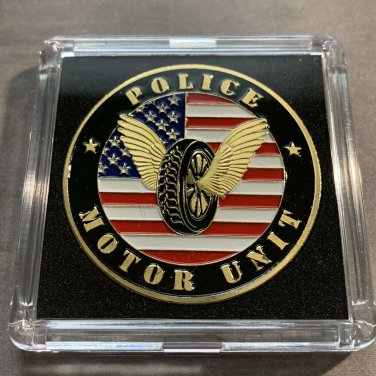 POLICE MOTOR UNIT - Police Challenge Coin - Includes 2x2 Protective Case!