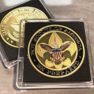 Boy Scout Commemorative Souvenir Gift Challenge Coin 40mm w/case