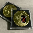 10th Mountain Division Challenge Coin -US Army "Climb To Glory" w/ Case NEW!