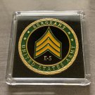 UNITED STATES ARMY -  Rank SERGEANT E-5 Challenge Coin with Case