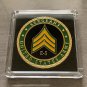 UNITED STATES ARMY -  Rank SERGEANT E-5 Challenge Coin with Case